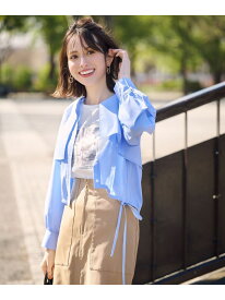 【SALE／30%OFF】【UVカット・接触冷感・速乾】クロップトヨークハオリ シャツ ANY SIS エニィスィス トップス シャツ・ブラウス オレンジ ネイビー ホワイト【RBA_E】【送料無料】[Rakuten Fashion]