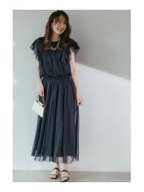 【SALE／20%OFF】【洗える】ラッフルチュール プルオーバー ANY SIS エニィスィス トップス カットソー・Tシャツ グレー ブラック【RBA_E】【送料無料】[Rakuten Fashion]