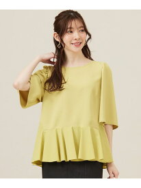 【SALE／50%OFF】【撥水・接触冷感・UVカット】コンフォートイージーペプラム ブラウス ANY SIS エニィスィス トップス シャツ・ブラウス ブラック オレンジ イエロー ホワイト【RBA_E】[Rakuten Fashion]