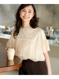 【SALE／50%OFF】【洗える】チュール重ね プルオーバー ANY SIS エニィスィス トップス カットソー・Tシャツ ブラック ホワイト イエロー【RBA_E】[Rakuten Fashion]
