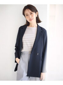 【UVカット・接触冷感・吸水速乾】スマートビューティストレッチ ダブルブレストジャケット ANY SIS エニィスィス ジャケット・アウター テーラードジャケット・ブレザー グレー ネイビー ブルー【送料無料】[Rakuten Fashion]