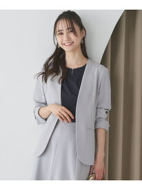 【SALE／30%OFF】【UVカット / 接触冷感 / 吸水速乾】スマートビューティストレッチ ノーカラージャケット ANY SIS S エニィスィス ジャケット・アウター ノーカラージャケット ネイビー ベージュ グレー ブルー【RBA_E】【送料無料】[Rakuten Fashion]