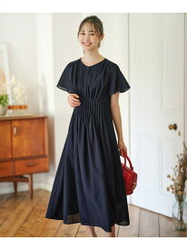 【SALE／30%OFF】【洗える】ピンタックハイウエスト ワンピース ANY SIS エニィスィス ワンピース・ドレス ワンピース ネイビー ブラウン【RBA_E】【送料無料】[Rakuten Fashion]