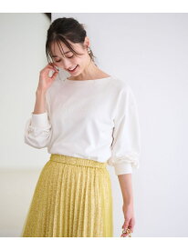 【SALE／50%OFF】【洗える】ミニ裏毛エンボスロゴ カットソー ANY SIS エニィスィス トップス カットソー・Tシャツ ホワイト ピンク【RBA_E】[Rakuten Fashion]