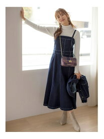 【SALE／50%OFF】【洗える】ストレッチライトデニム ワンピース ANY SIS エニィスィス ワンピース・ドレス ワンピース グレー ブルー【RBA_E】【送料無料】[Rakuten Fashion]