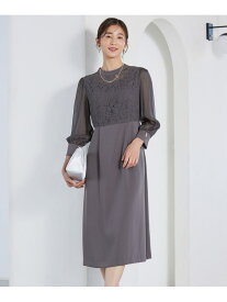 【洗える】Nobleコンビ ドレス ANY SIS エニィスィス ワンピース・ドレス ドレス ネイビー【送料無料】[Rakuten Fashion]