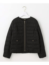 【SALE／20%OFF】【2WAY】ツイードノーカラー ダウンジャケット ANY SIS エニィスィス ジャケット・アウター ダウンジャケット・ダウンベスト ホワイト ブラック【RBA_E】【送料無料】[Rakuten Fashion]