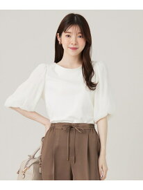 【SALE／30%OFF】【洗える】マジョリカスリーブ プルオーバー ANY SIS エニィスィス トップス カットソー・Tシャツ レッド ホワイト ネイビー【RBA_E】【送料無料】[Rakuten Fashion]