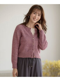 【SALE／50%OFF】【前後着用可】スパークルシャギー カーディガン ANY SIS エニィスィス トップス カーディガン グレー ブラウン ピンク【RBA_E】【送料無料】[Rakuten Fashion]