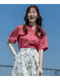 【SALE／50%OFF】【接触冷感・UVカット・速乾】スムージーポリエステル 2WAY ブラウス ANY SIS エニィスィス トップス シャツ・ブラウス レッド ネイビー ブルー ブラウン グリーン【RBA_E】[Rakuten Fashion]