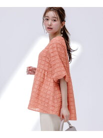 【SALE／50%OFF】【洗える】ワッフルライクフクレジャカード チュニック ANY SIS エニィスィス トップス カットソー・Tシャツ オレンジ ブラック ホワイト【RBA_E】[Rakuten Fashion]