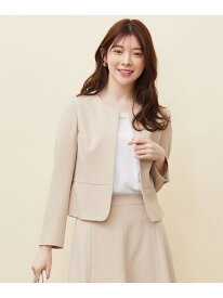【SALE／20%OFF】【UVカット / 接触冷感 / 吸水速乾】スマートビューティストレッチ ショートノーカラージャケット ANY SIS エニィスィス ジャケット・アウター ノーカラージャケット ブルー ベージュ ネイビー【RBA_E】【送料無料】[Rakuten Fashion]