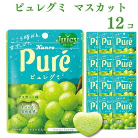 《父の日 プレゼント》 お菓子 グミ カンロ ピュレグミ マスカット 56g 12袋 送料無料 まとめ買い ストック