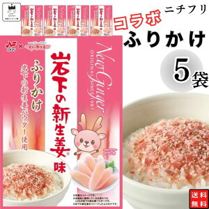 1000円ポッキリ ふりかけ ニチフリ 岩下の新生姜味ふりかけ 5袋セット 送料無料 小袋セット ご飯のお供 まとめ買い あす楽 ギフト ランチ ピクニック 遠足 幼稚園 子供 チャック袋 ギフト 業