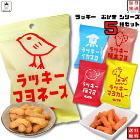 《母の日 プレゼント》 1000円ポッキリ 送料無料 ポイント消化 お菓子 詰め合わせ 駄菓子 まとめ買い おつまみ ギフト おつまみセット ギフト ラッキー シリーズ 5袋 マヨネーズ マヨカレー 梅マヨ 明太マヨ イカマヨ あす楽 手土産