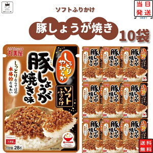 丸美屋 ふりかけ ソフトふりかけ 豚しょうが焼き味 まとめ買い 10袋セット あす楽 ギフト ランチ ピクニック 遠足 幼稚園 子供 チャック袋 ギフト 業務用 仕送り お弁当 プチギフト ごはん 朝