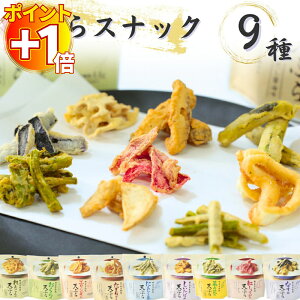 【さらにポイント+1倍】おつまみ ギフト セット 野菜チップス 天ぷらスナック 9種 お菓子 詰め合わせ 珍味 おつまみギフト 父の日 お返し お酒 食品 送料無料 れんこん 紅しょうが オクラ 玉