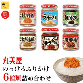 《母の日 プレゼント》 丸美屋 ふりかけ 詰め合わせ 送料無料 レトルト食品 常温保存 のっけるふりかけ 6種 ごはんのお供 インスタント インスタント食品 瓶詰め あす楽 ごはんのおとも おかず おにぎり おむすび 非常食 備蓄 常温保存 お弁当 鮭 明太 和風 お中元