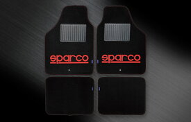 sparco CORSA スパルコ コルサ フロアマットセット ブラック×レッド 4pcsセット