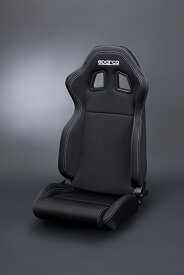 sparco スパルコ R100 リクライニング セミバケットシート ファブリックモデル ブラック×ブラックボーダー ホワイトステッチ
