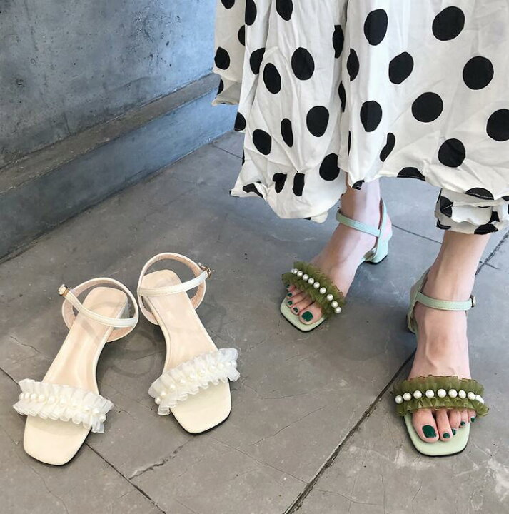 楽天市場 レディースサンダル パール ビニールサンダル ミュール 太めヒール ウェッジサンダル コンフォートサンダル フラットフォーム ハイヒール 女っぽ 歩きやすい 疲れない パール Anytime ａｎｙｔｉｍｅ楽天市場店