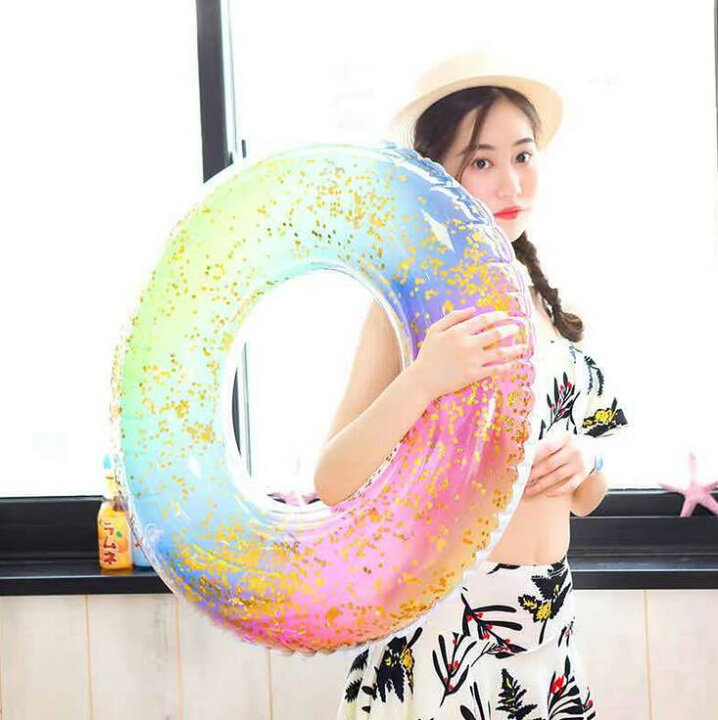 楽天市場 浮き輪 フロート 浮き輪 浮き輪 海 プール キラキラ 浮き輪 可愛い おもしろい 海 プール おもちゃ 人気の浮き輪 海水浴 水着 子供 大人 虹 Rainbow プレゼント 空気入れ ナイトプール 海外旅行 60 70 80 90 100 Anytime ａｎｙｔｉｍｅ楽天市場店