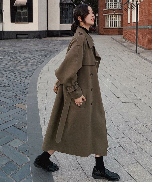 楽天市場 レディース ラシャコート チェスターコート マキシ丈 ロング丈 ベルト付き アウター 冬物 冬服 コート 女性 大人 厚手 防寒 保温 ロング コート Anytime ａｎｙｔｉｍｅ楽天市場店