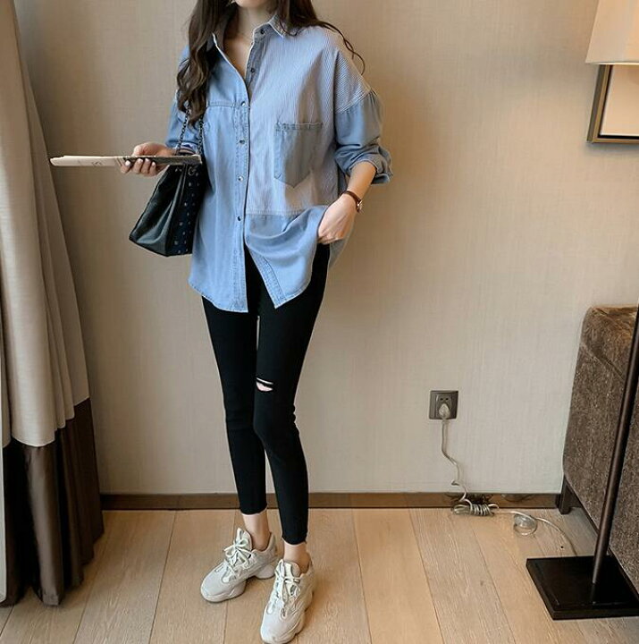 楽天市場 デニムシャツ ロング丈 レディース デニムワンピース シャツワンピ ボーダー ス大人可愛い シャツ シャツワンピ 綿 春ワンピ 春ジャケット 春服 オシャレ レディース Anytime anytime楽天市場店 楽天市場 デニムシャツ ロング丈 レディース デニムワンピース シャツワンピ ボーダー ス大人可愛い シャツ シャツワンピ 綿 春ワンピ 春ジャケット 春服 オシャレ レディース Anytime anytime楽天市場店