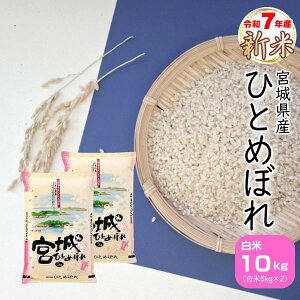 新米 ひとめぼれ 10kg(5kg×2袋) 宮城県産 お米 7年産 送料無料 『令和7年宮城県産ひとめぼれ(白米5kg×2)』