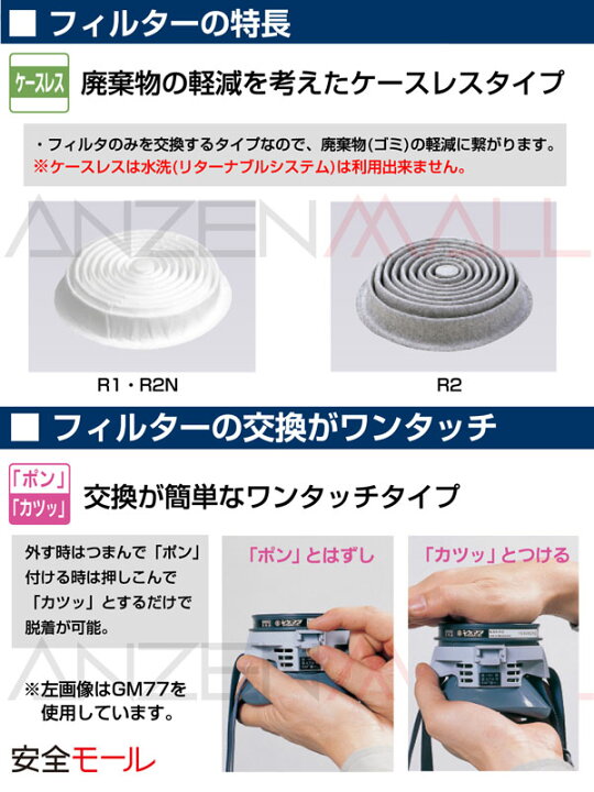 楽天市場】シゲマツ/重松製作所 取替え式防塵マスク 交換用フィルター 