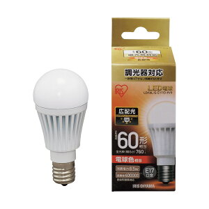 IRIS 567986 LED�d�� E17�L�z���^�C�v ������Ή� 60�`���� �d���F LDA9L-G-E17/D-6V3
