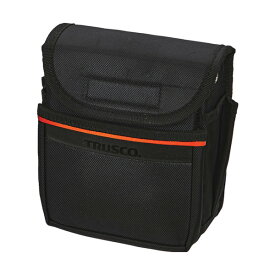 TRUSCO 小型腰袋2段 フタ付 ブラック TC52-A