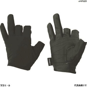 おたふく フーバー シンセティックレザーグローブ 3フィンガーレスモデル ブラック M FB62BKM 1双