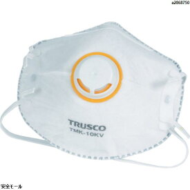 TRUSCO 一般作業用マスク 活性炭入 排気弁付 (10枚入)　TMK10KV　1箱