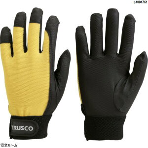TRUSCO PU薄手手袋エンボス加工 イエロー M TPUMYM 1双