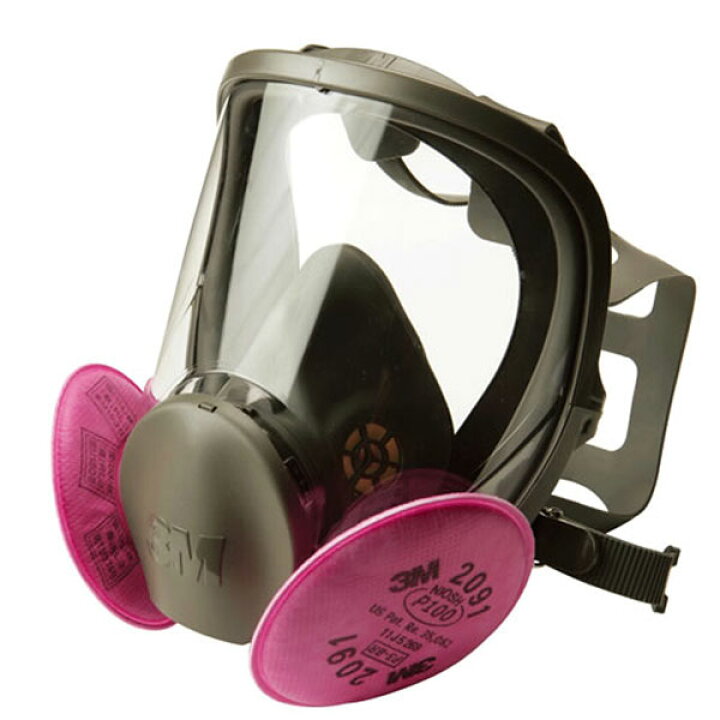 防塵マスク 取替え式 3M/スリーエム 6000F/2091-RL3(大気汚染 黄砂対策 粉塵 作業用 防じんマスク 粉じんマスク)(送料無料)  安全モール 