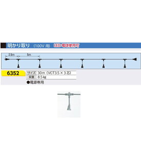 明かり取り 100V用 30m3芯(LED電球使用可)　6352 つくし工房