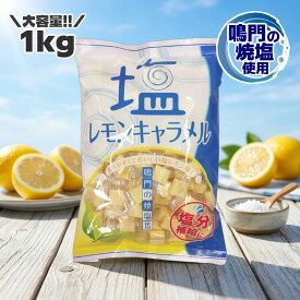【在庫あり】 塩レモンキャラメル 鳴門の焼き塩 1kg 1袋/6袋 熱中症予防 スポーツ用