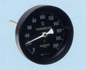 アスファルト温度計 100φ黒 アスファルト舗装 温度測定用