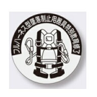 ヘルメット用ステッカー　フルハーネス型墜落制止用器具使用作業特別教育修了シール【ゆうパケット対応可…