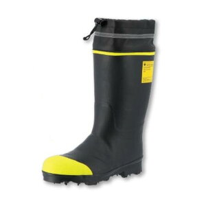 つくし工房 防寒安全ゴム長靴 フォーカスW ブラック 超軽量 超防滑スパイク CW619