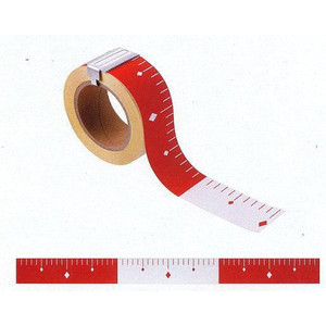 自由な長さに切って貼れる 【SALE／74%OFF】 赤白テープ 57％以上節約 丁張用ロッド 50mm幅 25m とロッド ピタッ 赤白20cmピッチ エコ HPR520