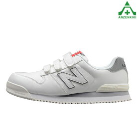 New Balance プロスニーカー New York NY-181 ホワイト 24.5～30.0cm (メーカー直送/代引き決済不可) ニューバランス 樹脂先芯 JSAA A種 反射材付き 安全靴 耐油 耐摩耗 合成ゴム ラバーソール 面ファスナー