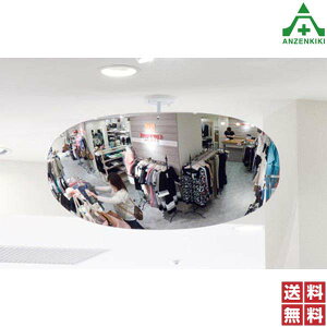 スーパーオーバルミラー 869-721 275×550mm (メーカー直送/代引き決済不可)カーブミラー アクリルミラー 室内用ミラー 構内用ミラー 施設用ミラー 店舗用ミラー オーバル型ミラー 送料無料