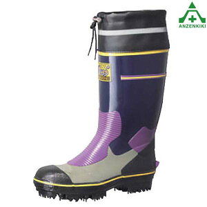 弘進ゴム 安全長靴 フォーカス FS-53 (24.0〜28.0cm)ネイビー 鋼製先芯 防滑 全面スパイク ドライナー 吸汗 防雪 カバー付 ブーツ 作業靴 安全靴 安全ブーツ レインブーツ アウトドア 釣り 男女兼