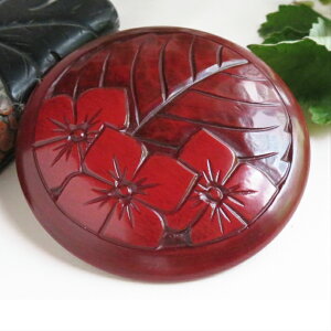 プレゼント 可愛い コンパクトミラー 誕生日プレゼント 女性 鏡 オマケ(手作りケース)付き 手鏡 姫鏡 ギフト対応可 携帯 木製 漆塗り 紫陽花 アジサイ 誕生日 記念日 結婚祝い 母の日 日本