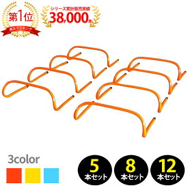 トレーニングハードル ミニハードル フィジカル 体力 筋力 強化 サッカー フットサル 陸上 高さ15cm (レッド・イエロー・ブルー)