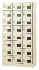 24人用シューズボックス 錠なし 3列8段 窓付タイプ 【地域限定送料無料】/SE-SLC-24TW-K2