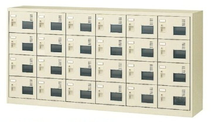 楽天市場】24人用シューズボックス 錠なし 6列4段 窓付タイプ 【地域 