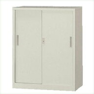A4対応　スチール戸引き違い書庫　高さ1120mm　下置用　アジャスター付　ホワイト /TO-3S-112-WH